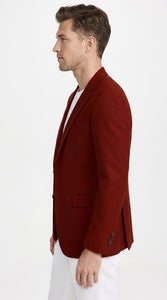 Mens Crimson Red Blazer – Classic Two-Button Wedding, Church, Business & Smart-Casual Sport Coat