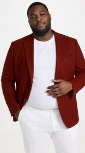 Mens Crimson Red Blazer – Classic Two-Button Wedding, Church, Business & Smart-Casual Sport Coat