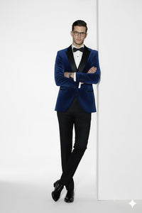 Mens Designer Velvet Tuxedo Jacket in Red