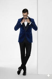 Mens Designer Velvet Tuxedo Jacket in Red