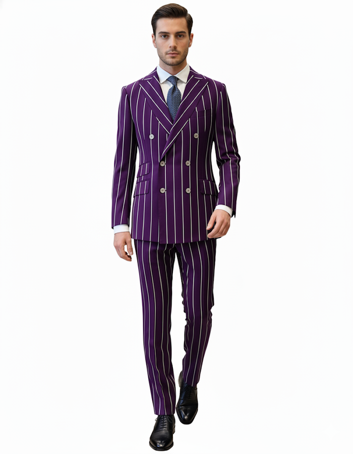 Mens Gangster Suit - 1920's Suit - Double Breasted Suit