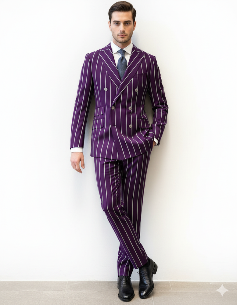 Mens Gangster Suit - 1920's Suit - Double Breasted Suit