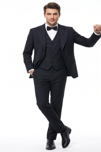 Mens Joker 2 Black 3-Piece Suit – Premium Movie-Inspired Cosplay Costume, Halloween & Formal Dress Outfit