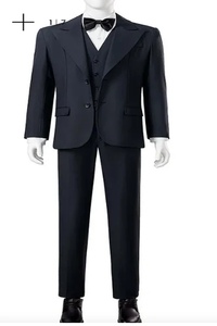 Mens Joker 2 Black 3-Piece Suit – Premium Movie-Inspired Cosplay Costume, Halloween & Formal Dress Outfit