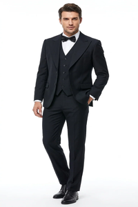 Mens Joker 2 Black 3-Piece Suit – Premium Movie-Inspired Cosplay Costume, Halloween & Formal Dress Outfit