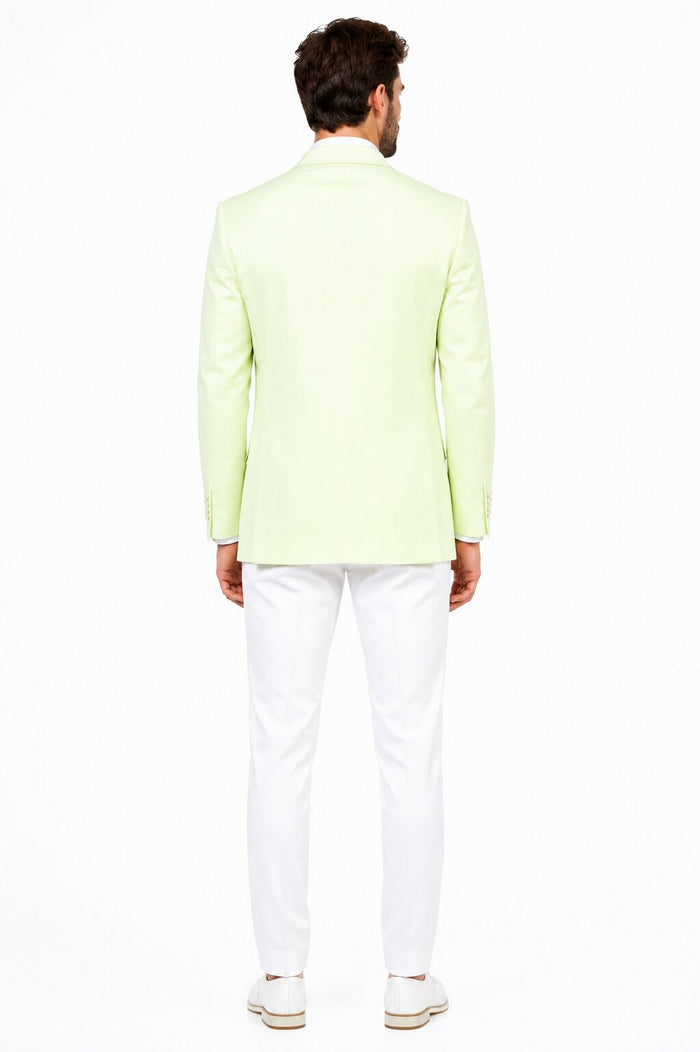 '--> Tazio Men's Summer Blazer | Slim Fit Linen Style | Mint Green