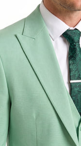 Mens Mint Green 3-Piece Suit – Slim Fit Wedding, Prom & Formal Suit with Matching Vest By Derman