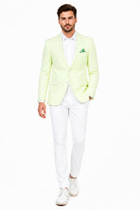 '--> Tazio Men's Summer Blazer | Slim Fit Linen Style | Mint Green