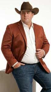 Mens Rust Light Brown Shiny Western Blazer – Cowboy Style Formal Sport Coat Jacket in Copper Color Slim Fitted