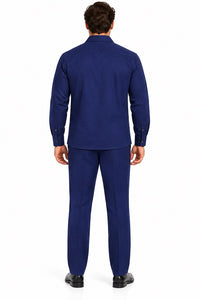 Mens Royal Navy Classic Walking Suit – Long-Sleeve Shirt & Matching Pants