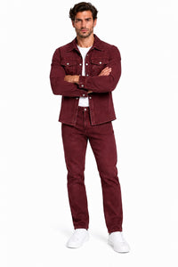 Mens Burgundy Casual Dressy Walking Suit – Long Sleeve Shirt & Matching Pants Set