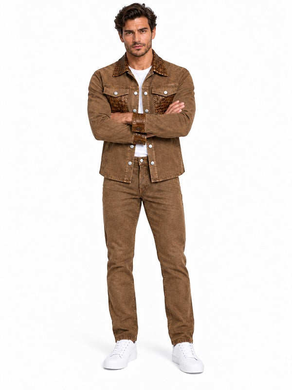 Mens Casual Dressy Walking Suit – Long Sleeve Shirt & Matching Pants Set