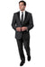 Mens Slim-Fit Charcoal Grey Bryan Michaels Wedding Tuxedo with One Button Peak Lapel - USA Men's Outlet