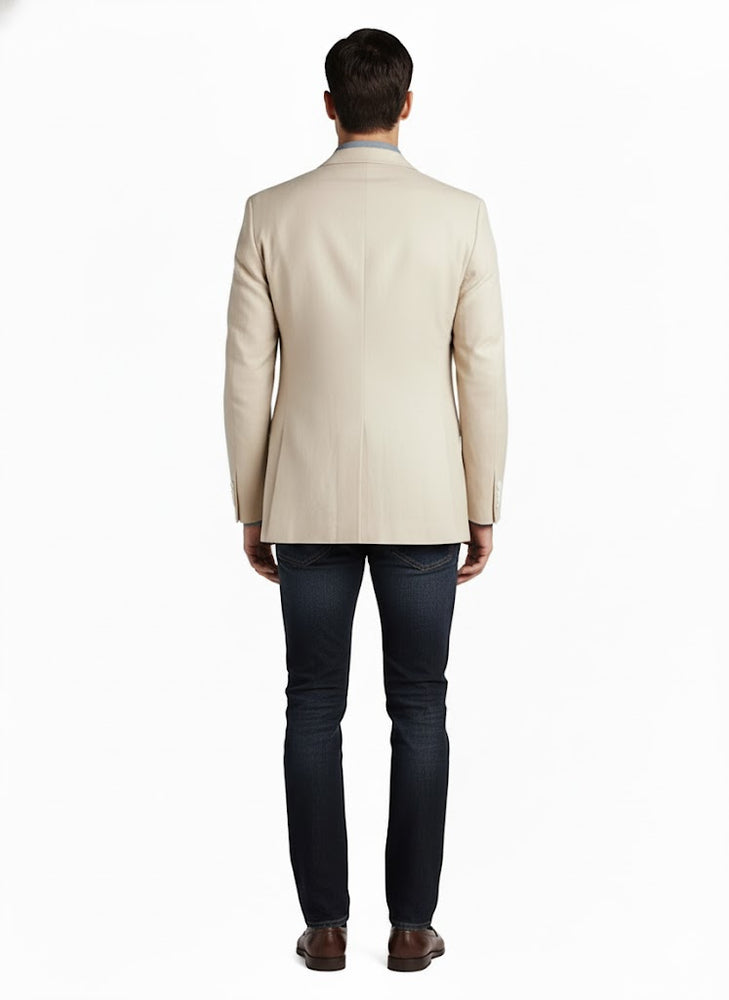 Men's Summer Blazer 2 Button Linen Classic Fit Sport Coat Tan