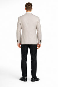 Renoir Linen & Cotton Tan Houndstooth Blazer: Classic Summer Sport Coat