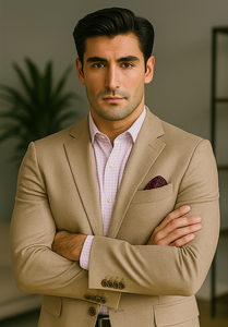 Mens Tan Sport Coat - Beige Color Blazer - Summer Jacket