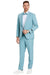 Mens Tazio Aqua Blue Shawl Lapel Dinner Suit- Stylish Wedding Jacket - USA Men's Outlet