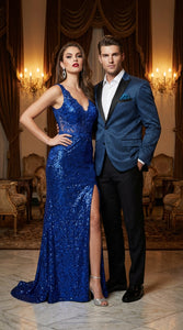 Mens Teal Blue Jacquard Paisley Blazer – Black Peak Lapel Formal Dinner Jacket Slim Fit