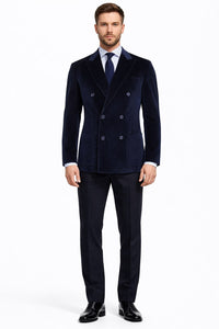 Men's Velvet Dark Navy Blue Blazer - Sport Coat For Men