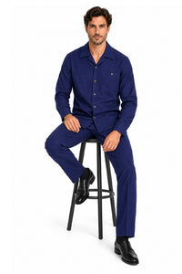 Mens Royal Navy Classic Walking Suit – Long-Sleeve Shirt & Matching Pants