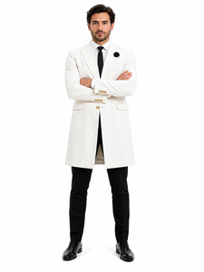 Mens White Velvet Victorian Tailcoat Tuxedo – Three Quarter Length Cutaway Stage And Wedding Jacket