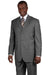 Mens Wool Classic 3-Button Business Suit by Fortino Landi in Grey Pinstripe - USA Men's Outlet