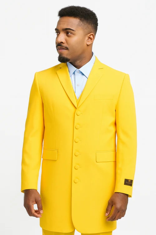 Yellow Zoot Suit - Mens Fashion Golish Yellow 1920s Vintage Look