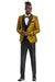 Menswear 

"Tazio Men's Luxe Gold One-Button Paisley Vested Tuxedo: Slim Fit & Shiny." - USA Men's Outlet