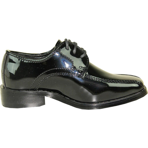 Menu Classic Black Patent Bicycle Toe Tuxedo Shoe by Bravo - USA Men's Outlet