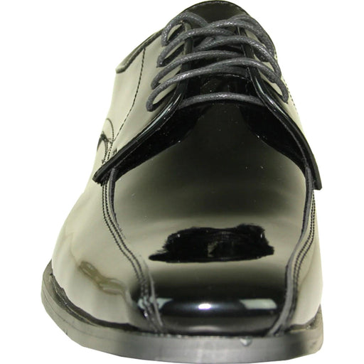 Menu Classic Black Patent Bicycle Toe Tuxedo Shoe by Bravo - USA Men's Outlet