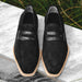 Zelli Meo 3 Suede and Crocodile Penny Loafers in Black