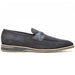 Zelli Meo 3 Suede Loafers with Genuine Crocodile Accent in Grey