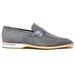 Zelli Meo 3 Suede and Genuine Crocodile Penny Loafers in Gray