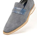 Zelli Meo 3 Suede and Genuine Crocodile Penny Loafers in Gray