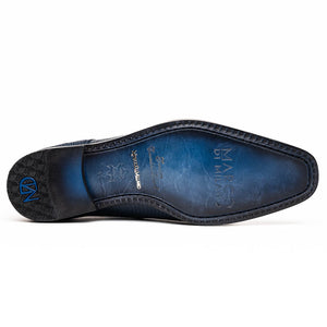 Genuine Caiman & Lizard Navy Shoe