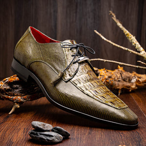 Marco Di Milano Merida Olive Green Leather Shoe