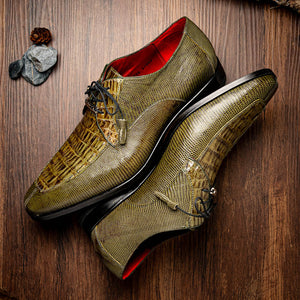 Marco Di Milano Merida Olive Green Leather Shoe
