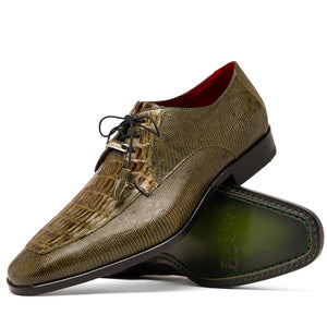 Marco Di Milano Merida Olive Green Leather Shoe
