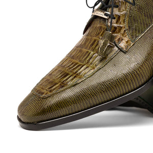 Marco Di Milano Merida Olive Green Leather Shoe
