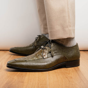 Marco Di Milano Merida Olive Green Leather Shoe