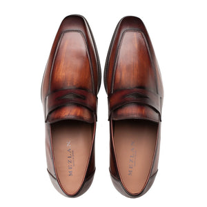 Mezlan Avenue Rubber Sole Penny Loafer