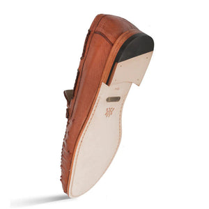 Mezlan Ostrich Dress Moccasin Brandy (RX612)