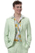 Mint Green Linen Suit by E.J. Samuel | Classic Men's Summer Style - USA Men's Outlet