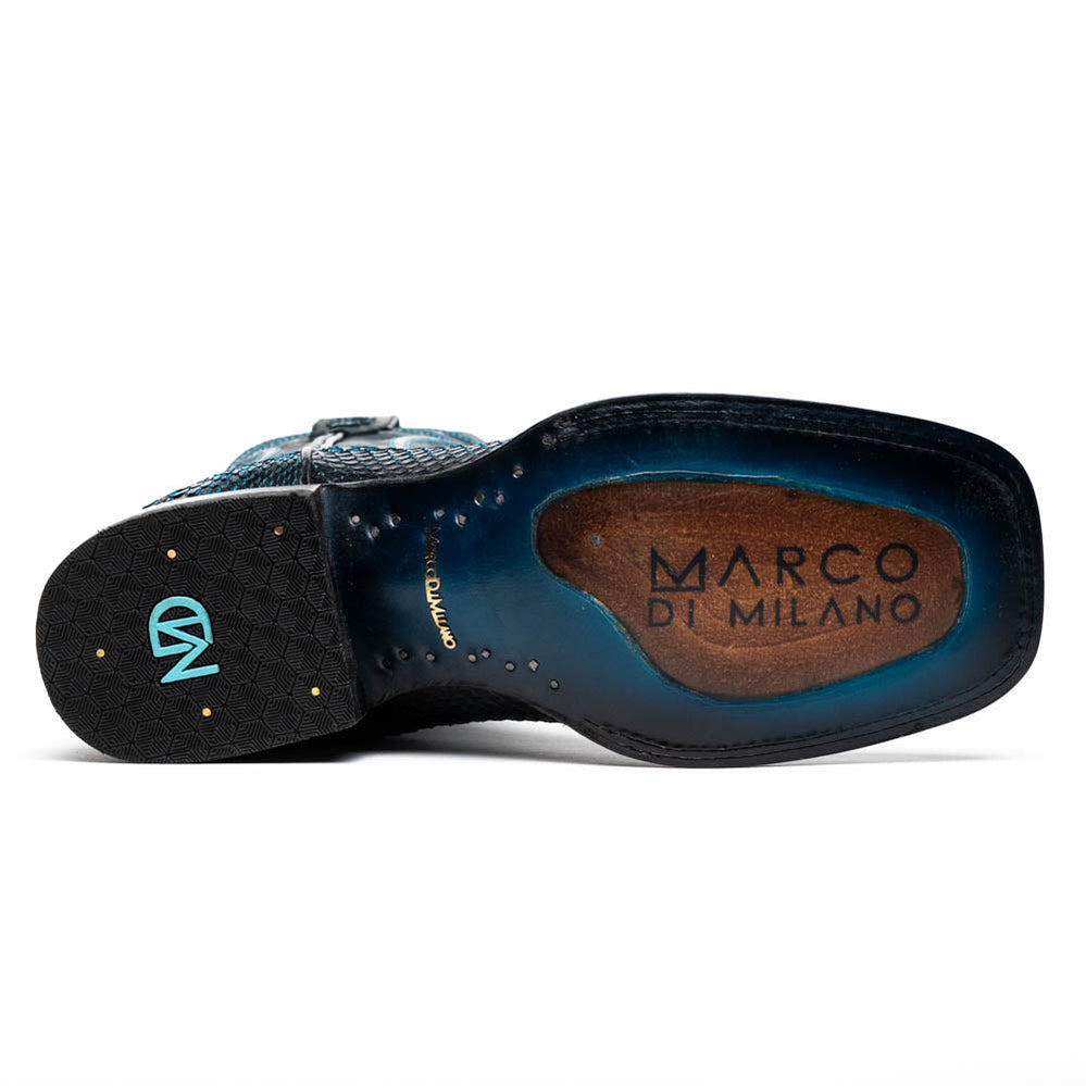 Marco Di Milano Missouri Black & Blue Leather Dress Shoe — USA Men's Outlet