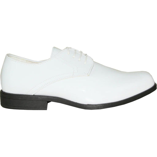 Modern White Tuxedo Shoes by Bravo – Classic Shiny Patent Formal - USA Men's Outlet