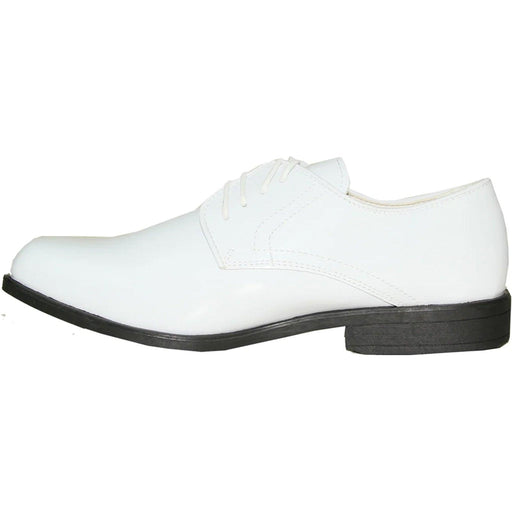 Modern White Tuxedo Shoes by Bravo – Classic Shiny Patent Formal - USA Men's Outlet