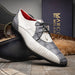 Marco_Di_Milano Moncalieri - Gray & White Leather Loafer