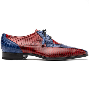 Marco Di Milano Moncalieri - Navy & Red Leather Loafers