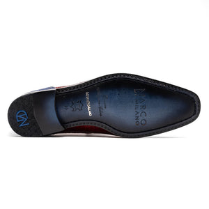 Marco Di Milano Moncalieri - Navy & Red Leather Loafers