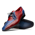 Marco Di Milano Moncalieri - Navy & Red Leather Loafers